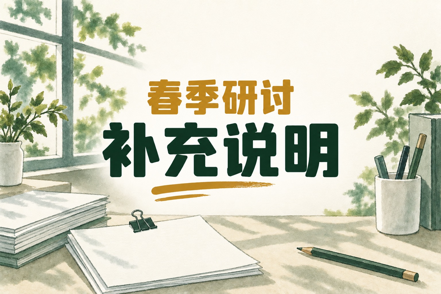 2026年中学生化学春季研讨会试题解析补充说明的手绘封面
