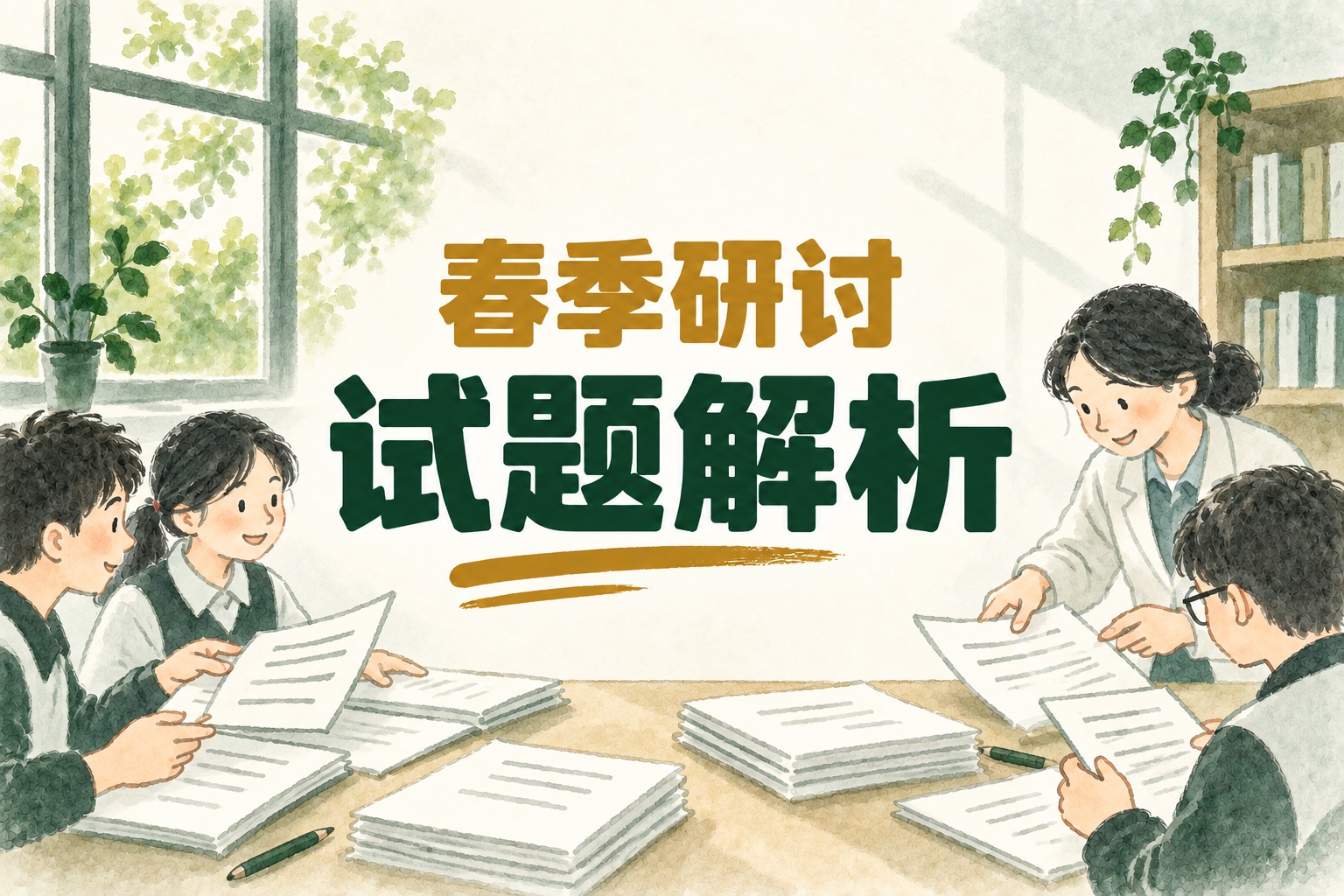 2026 年中学生化学春季研讨会试题解析的手绘封面