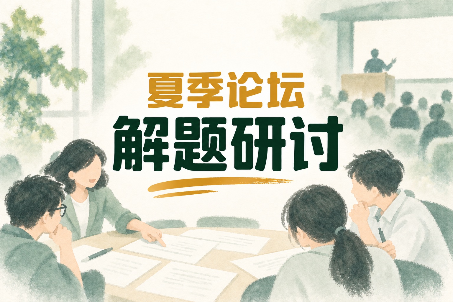2026年2ChO夏季交流论坛会、解题研讨会顺利开展的手绘封面