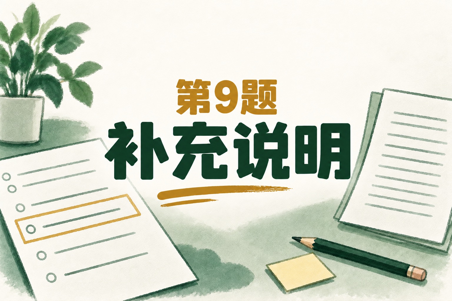 第39届中国化学奥林匹克(初赛)第9题补充说明的手绘封面