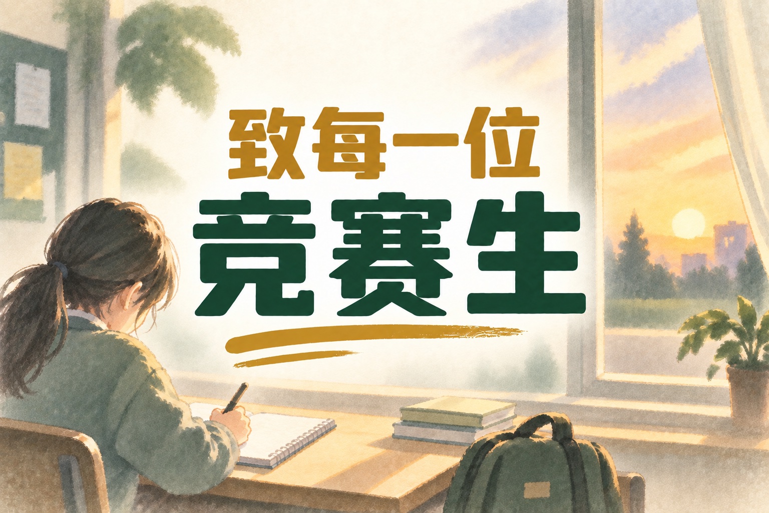 寄语｜致所有为化学竞赛拼搏过的你们的手绘封面